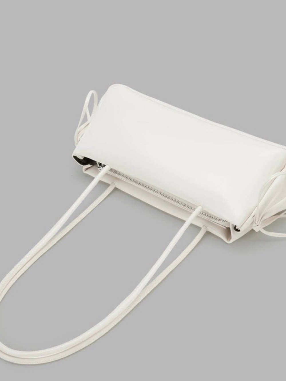 CIDER White Shoulder Bag with Side Bow Accents - Picture 2 of 5